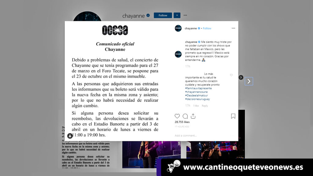 Chayanne cancela concierto en México - cantineoqueteveo news