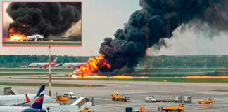 Incendio de avión en Moscú - Cantineoqueteveo News