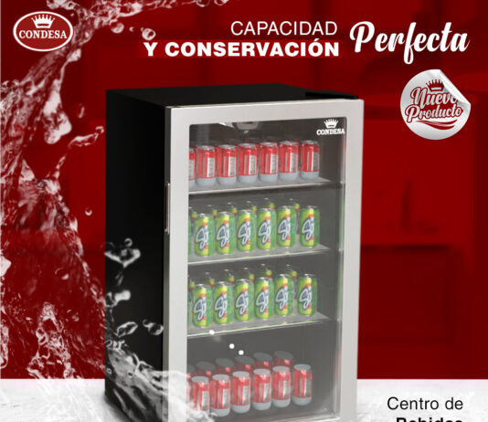 Centro de bebidas Condesa, la vitrina ideal para tus bebidas y postres Centro de bebidas Condesa