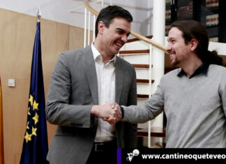 Sánchez e Iglesias negocian la conformación de la Mesa de Congreso Sánchez e Iglesias- Cantineoqueteveonews