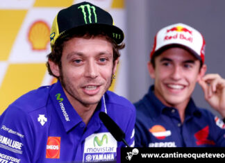 Esto le dijo Rossi a Marc Márquez en la de GP España ¡Atentos! Cantineoqueteveo - Rossi con Marc Márquez