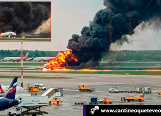 Incendio de avión en Moscú - Cantineoqueteveo News