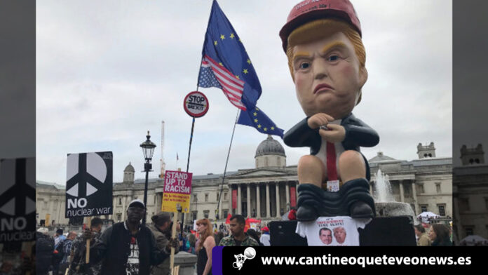 Británicos han protestado en las calles de Londres con consignas ¡Resistid a Trump! Británicos han protestado - cantineoqueteveonews