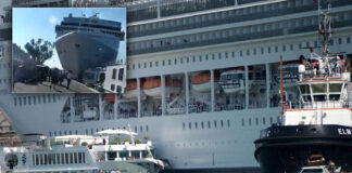 Crucero fuera de control choca contra un barco de turistas en Venecia Crucero fuera de control-cantineoqueteveonews