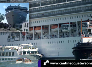 Crucero fuera de control choca contra un barco de turistas en Venecia Crucero fuera de control-cantineoqueteveonews