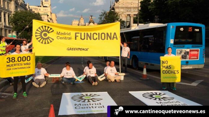 Cantineoqueteveo News - Piquetes de Greenpeace en Madrid central
