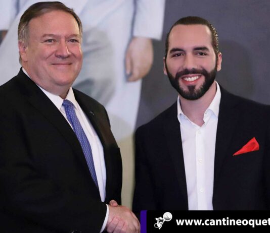 Pompeo y Bukele juntos contra la migración, narcotráfico y Maduro Cantineoqueteveo News- Pompeo y Bukele juntos