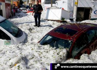 Granizada en México deja sus calles cubierta con capas de hielo Cantineoqueteveo News - granizada en mexico