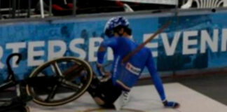Ciclista italiano herido por poco muere atravesado por una lamina