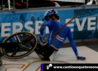 Ciclista italiano herido por poco muere atravesado por una lamina