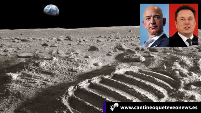 Elon Musk y Jeff Bezos son los dos millonarios, cuasi poetas y soñadores que volverán a colocar a humanos en la luna. Elon Musk y Jeff Bezos - CantineoqueteveoNews