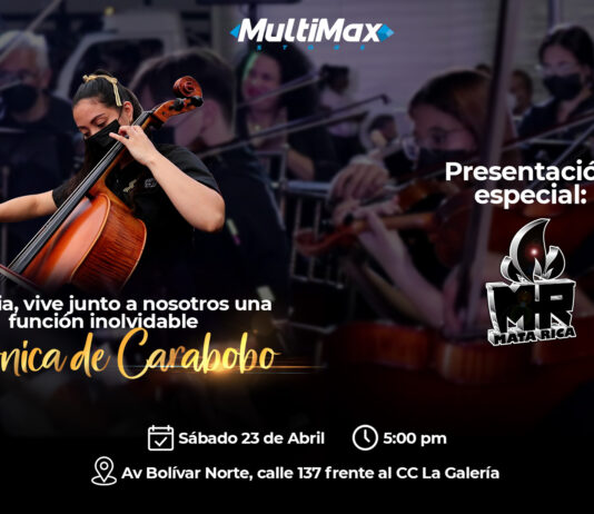 Orquesta Sinfónica de Carabobo y Mata Rica conquistarán a los carabobeños en MultiMax Valencia Orquesta sinfónica de Carabobo en Multimax Valencia