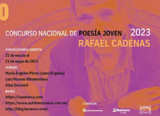 8vo Concurso Nacional de Poesía Joven Rafael Cadenas 2023 Poesía Joven Rafael Cadenas 2023