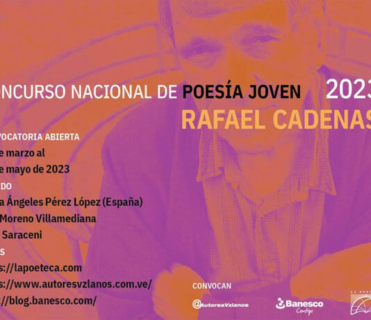8vo Concurso Nacional de Poesía Joven Rafael Cadenas 2023 Poesía Joven Rafael Cadenas 2023